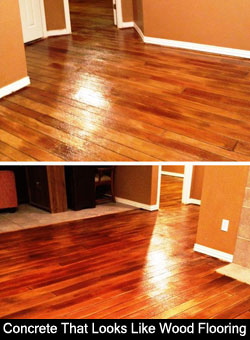 concrete that looks like wood